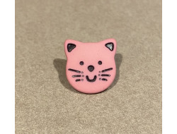 Bouton chat rose