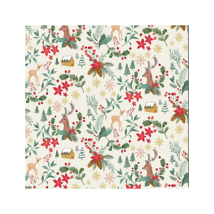 Tissu Xmas Canvas motifs NÖEL  - 1