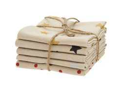 5 Coupons de tissus Fat Quarter 50 x 70 cm