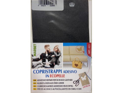 Pièce autocollante en simili-cuir Noir