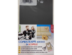 Pièce autocollante en simili-cuir Gris foncé