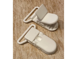 Clip bretelle plastique blanc