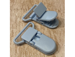 Clip bretelle plastique bleu ciel