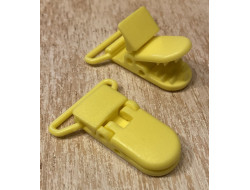 Clip bretelle plastique jaune