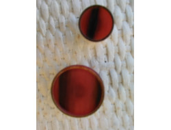 Bouton couture rouge 15 et 25 mm