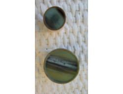 Bouton couture vert 15 et 25 mm  - 1