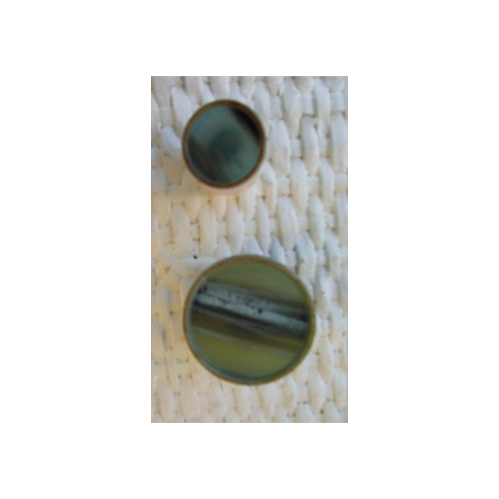 Bouton couture vert 15 et 25 mm  - 1