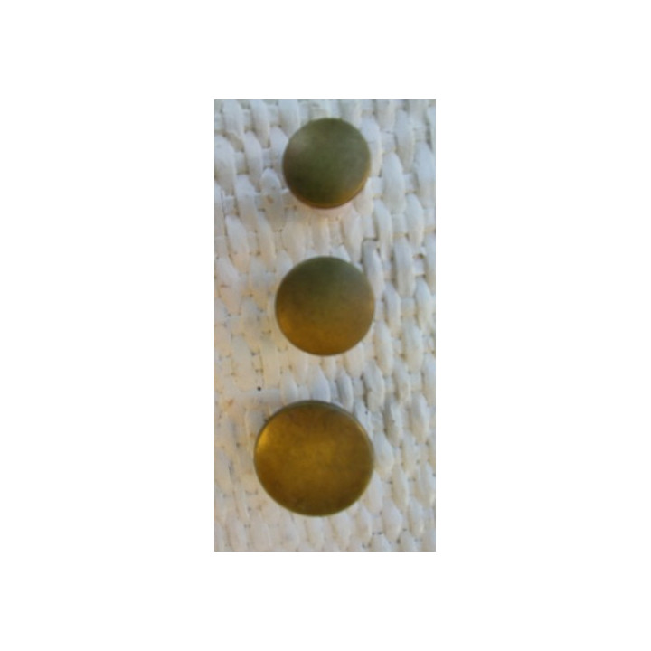 Bouton métal bronze 22, 18 et 15 mm  - 1