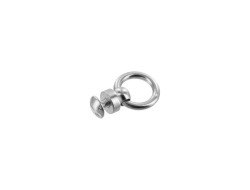 2 Anneaux avec vis Chicago nickel 10 mm