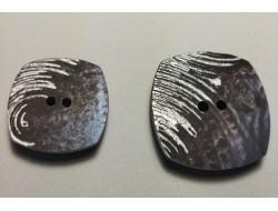 Boutons motif fantaisie noir