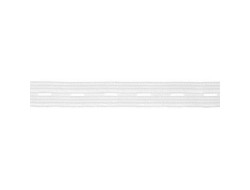 Élastique boutonnière 12 mm - Blanc