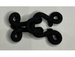 Attache passementerie pour fourrure noir
