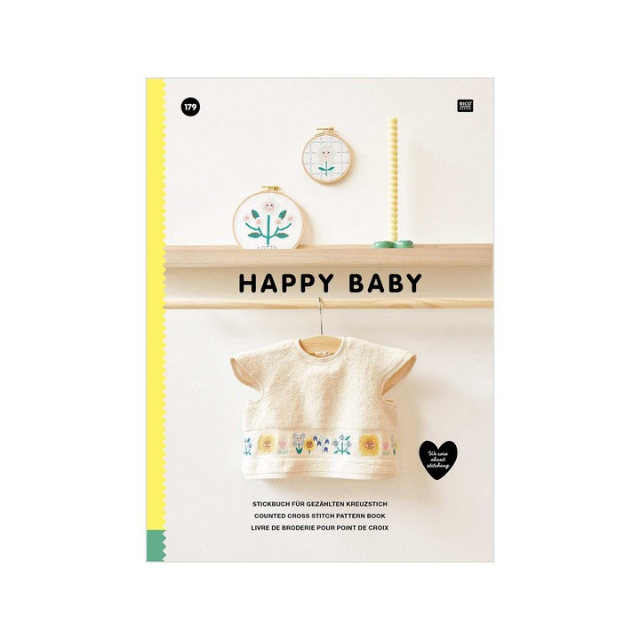 179 - Livre de Broderie Eponge Bébé Happy Baby, Collection RICO Rico Design - 1