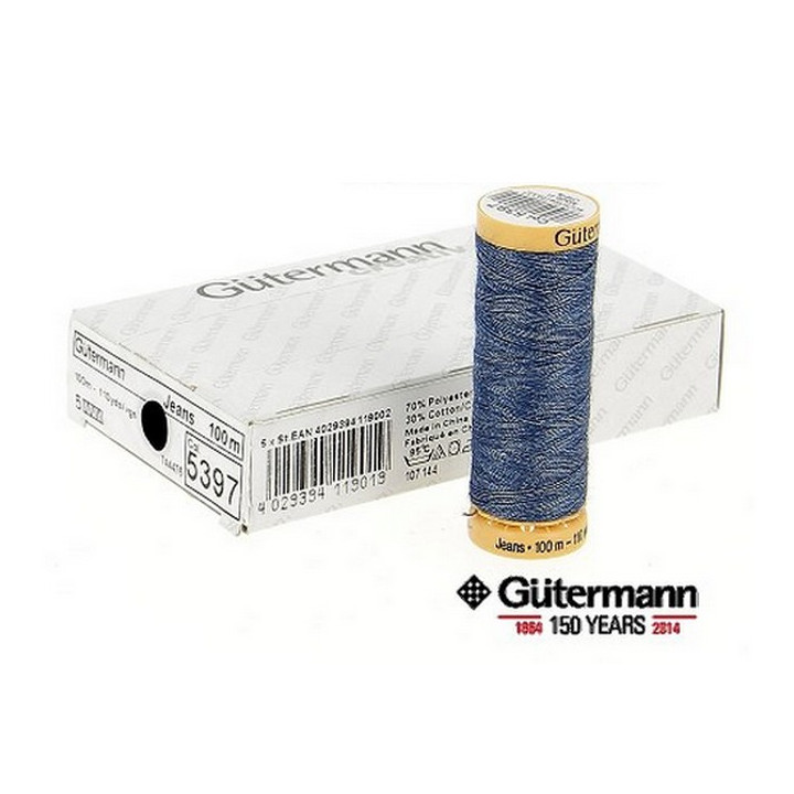 Fil polyester Jeans 100 m - Gütermann  - 1