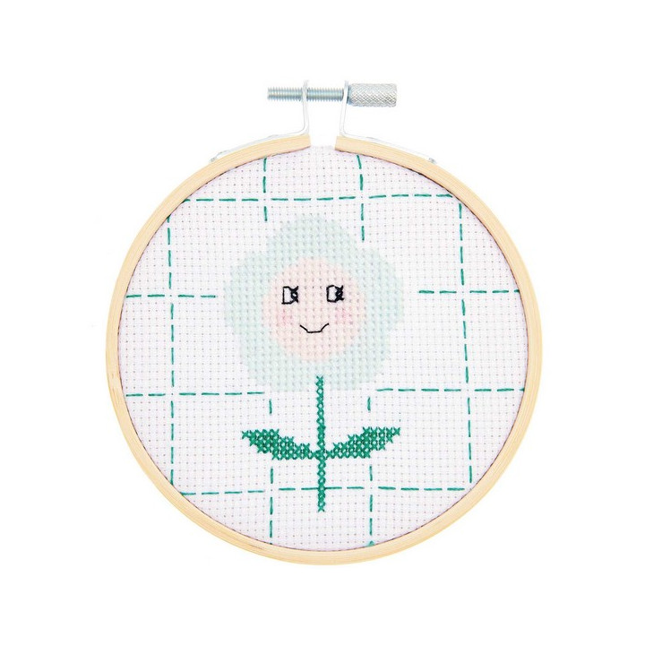 Kit Broderie Point de Croix Fleur - Rico Design Rico Design - 1