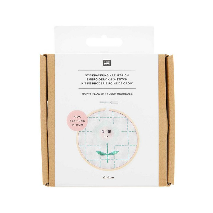 Kit Broderie Point de Croix Fleur - Rico Design Rico Design - 2