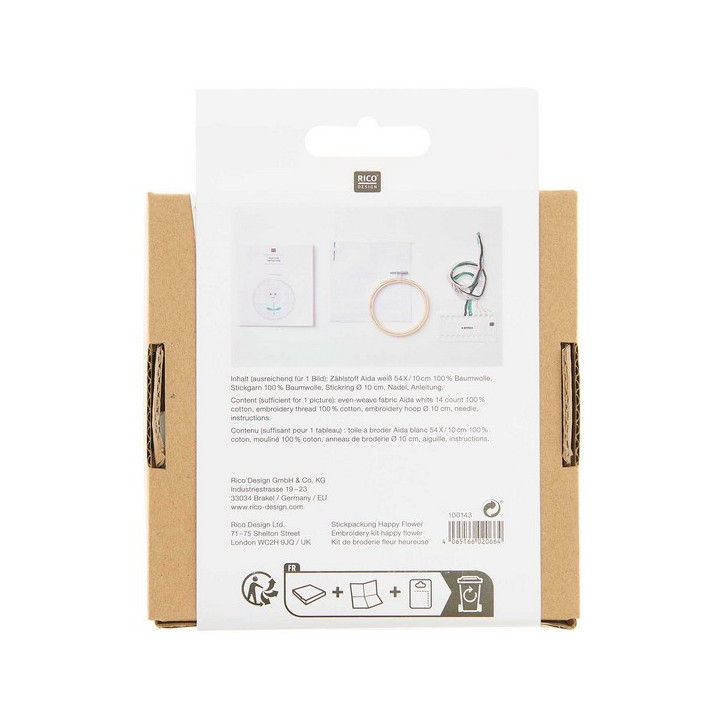 Kit Broderie Point de Croix Fleur - Rico Design Rico Design - 3