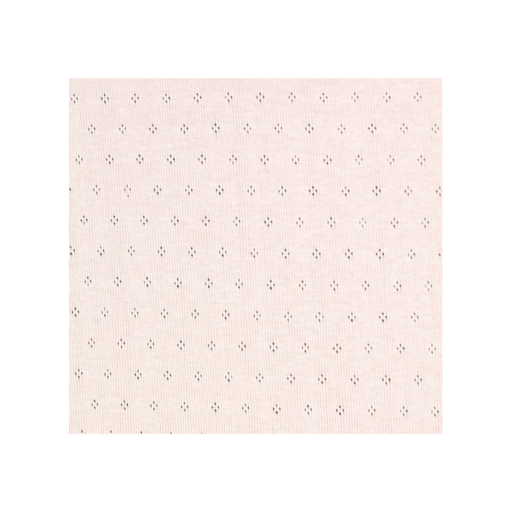 Tissu jersey tricot ajouré rose layette Mercerie Floriane