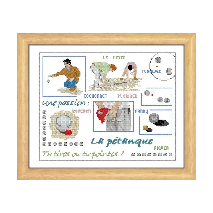 Kit broderie La pétanque  - 1
