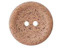 Bouton brun clair recyclé 34 mm