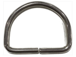 Demi anneau en métal argent 30 mm