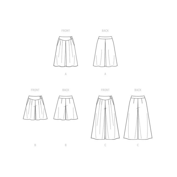 Patron jupe-culotte, pantalon ou short - Mc Call's M8260  - 4