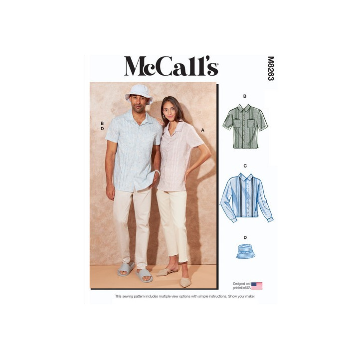 Chemises et chapeau unisexe - McCall's M8263  - 1