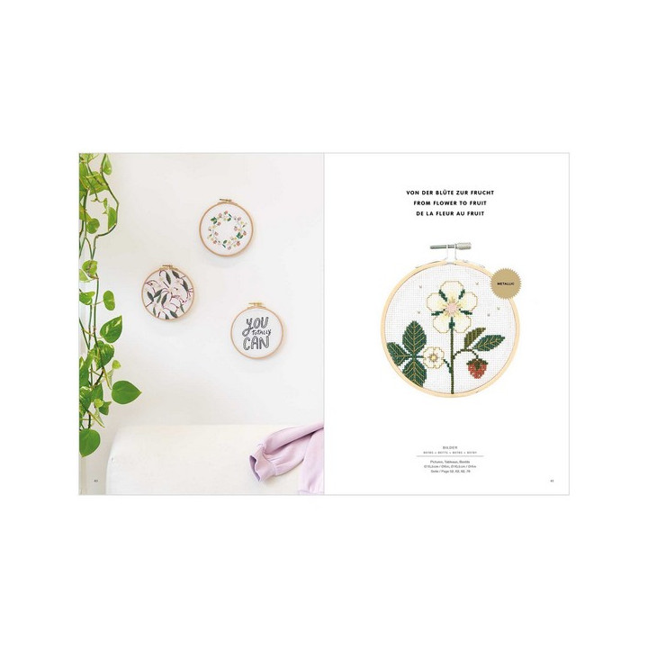 181 - Livre de Broderie Just Bees + Fruits + Flowers - Collection RICO Rico Design - 9