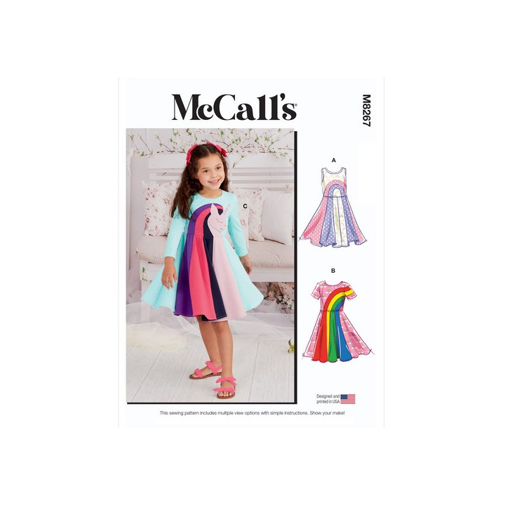 Patron  robes fillettes McCall's M8267  - 1