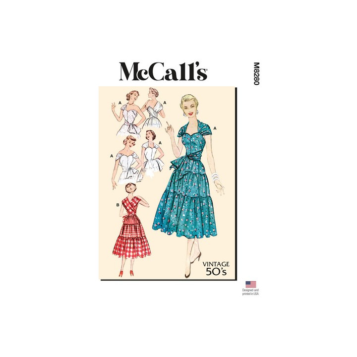 Patron robe vintage femme McCall's M8280  - 1