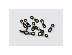 2 Attaches lunettes noires et dorées