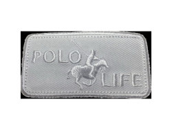 Ecusson thermocollant Polo Life 90 x 45 mm blanc