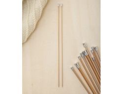 Aiguilles à tricoter 30cm du 2 .5 au 6.5 mm aluminium Happywool