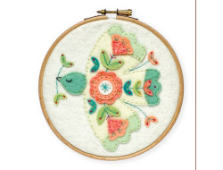 Kit feutrine tambour colombe fleurie