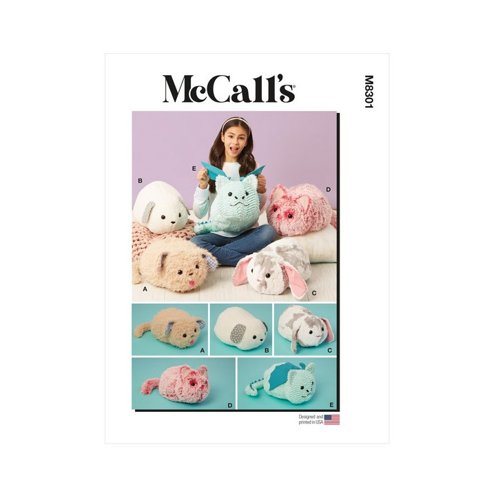 Patron Animaux en peluche McCall's M8301