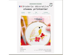 French'Kits Broderie décorative Oiseau printanier
