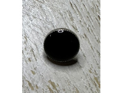Bouton pastille métal noir  - 1