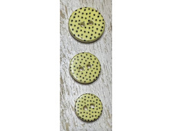 Bouton jaune à pois noir  - 1