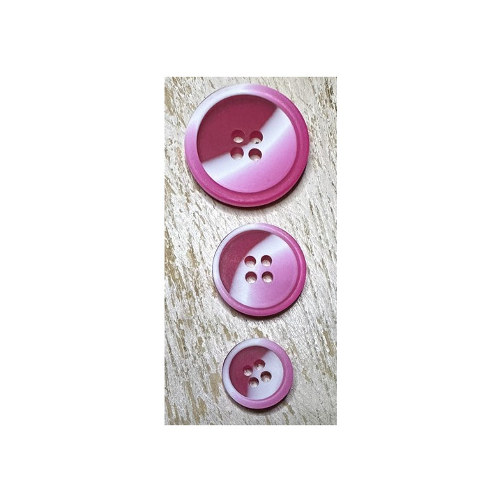 Bouton rose et blanc  - 1