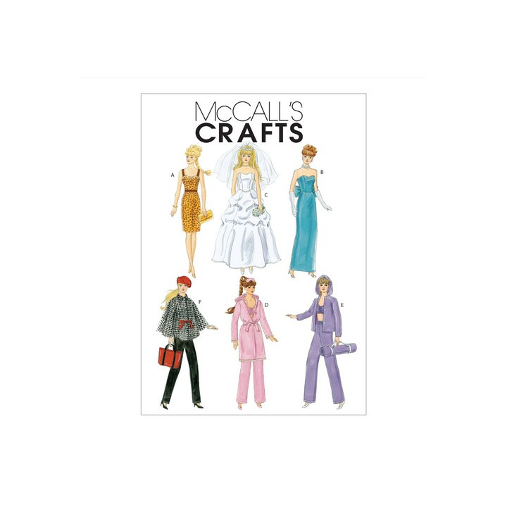 Patron vêtements de mode pour poupée de 29.50 cm McCall's M6258 OSZ  - 1