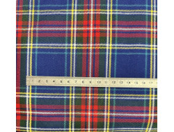 Tissu tartan bleu roi  - 2