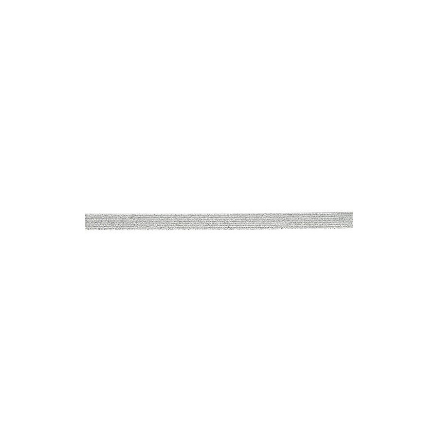 Élastique plat métal argenté 7 mm  - 1