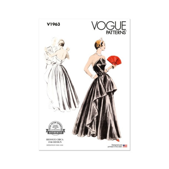 Patron Robe de soirée - Vogue V1963  - 1