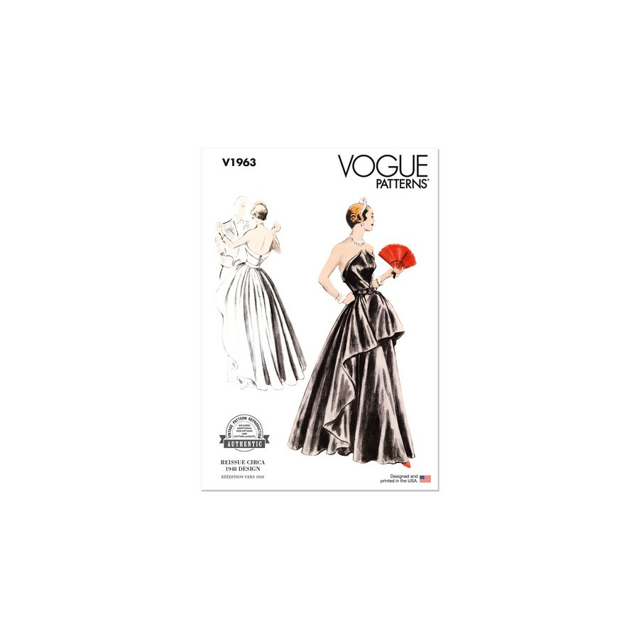 Patron Robe de soirée - Vogue V1963  - 1