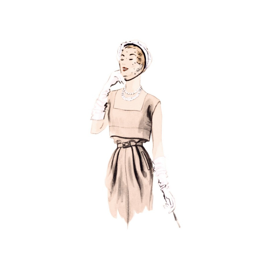 Patron Robe et mini Cape - Vogue V1964  - 5