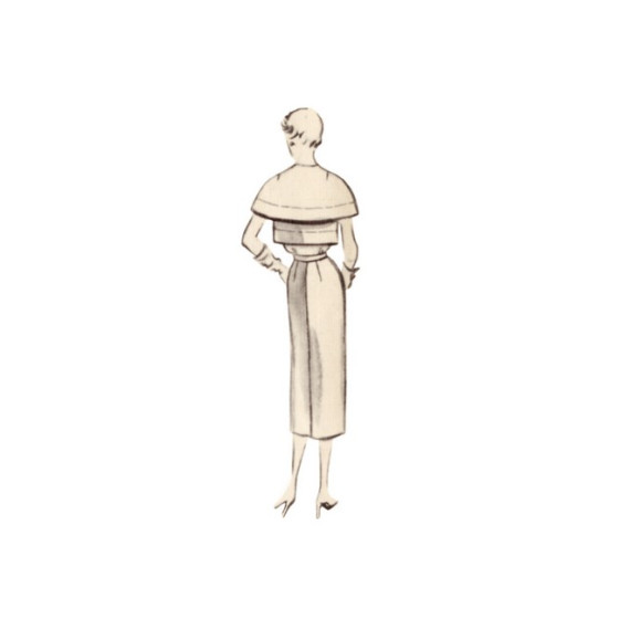 Patron Robe et mini Cape - Vogue V1964  - 6