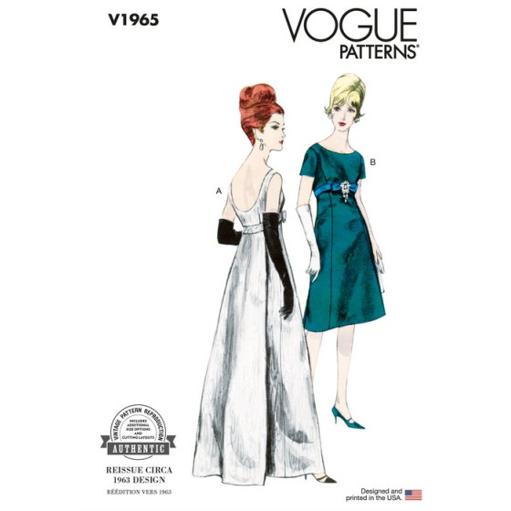 Patron Robe de soirée - Vogue V1965  - 1