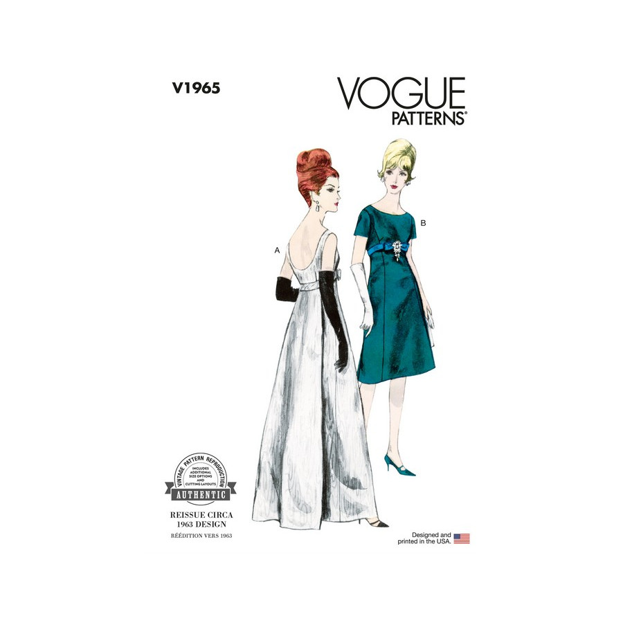 Patron Robe de soirée - Vogue V1965  - 1