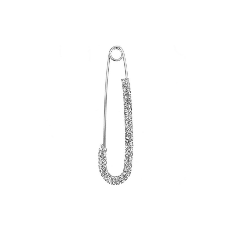 Épingle fantaisie strass argent  - 1