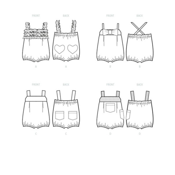 Patron Barboteuse pour Bébés McCall's M8315  - 3